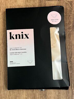 NEW Knix Super Leakproof 2.0 No-Show Bikini Underwear Beige Sz XXXL